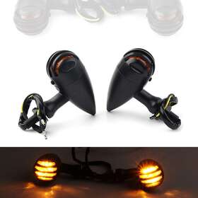 Galaxy-halousa 612073847002 Vintage Led Turn Signals Amber Lights Lamp Harley Suzuki Kawasaki Aprilia