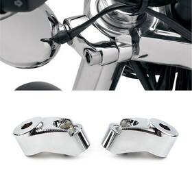 Goodbcdus 512300570508 For Harley Sportster Fxrshort Front Turn Signal Mounts 39mm 49mm Forks Chrome