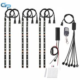 Greatparts Gre81555 18 Color Neon Glow Light Strips Kit Motorcycle Led Lights Wireless Remote X 6