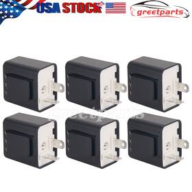 Greetparts 617592527671 6 For 12v Adjustable Led Flasher Relay Turn Signal Blinker Light Motorcycle 2pin