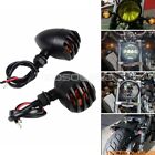 Grille Bullet Turn Signal Light Indicator Blinker Amber Lamps For Chopper Custom