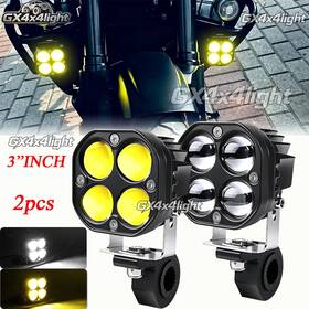 Gx4x4light F5ywmzj 2x Motorcycle 3 Inch Led Work Light Pods Auxiliary Fit Yamaha Suzuki Kawasaki Honda