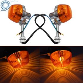 Happy19star Hp27801 Pair Turn Signal Light 12mm 12v Fit For Honda Ct70 Ct90 Xl100 Cb350 Cm400 Cb450