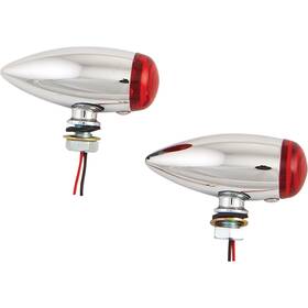 Harddrive 191361128851 Led Bullet Marker Light Chrome With Red Lens 20-6589srled