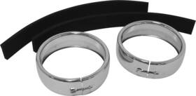Harddrive 38-302 Chrome Motorcycle Spotlight Passing Lamp Trim Rings Harley Davidson