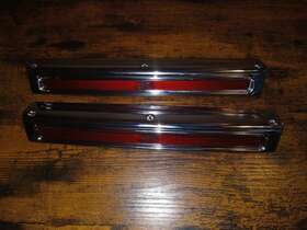 1752-25 Harley-davidson Tour Pack Rear Brake Light Lenses Set Chrome Covers Nice 1752-25 Harley-davidson Tour Pack Rear Brake Light Lenses Set Chrome Covers Nice