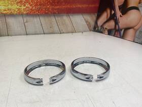 Harley-davidson 42907 Genuine Touring 4.5 Inch Chrome Light Trim Rings Oem