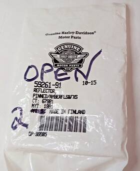 Harley-davidson 59261-91 Genuine Pinned/amberfls&fxs Reflector Oem P/n 2