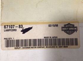 Harley-davidson 67107-83 Lamp Cord