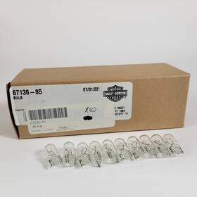 Harley-davidson 67136-85 Clear Wedge Light Bulbs Dyna And Softail 10 Pack 12v .19a