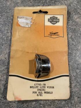 Harley-davidson 67785-78 Bullet Lite Visor Pair For 8/81 Models Nos