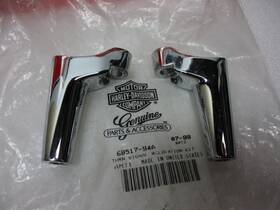 68517-94 Harley-davidson Chrome Signal Light Forks Relocation Stems Dyna Sportster Fxr