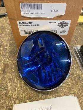 Harley-davidson 68665-84f Harley-davidson Pursuit Lamp Blue Oem Flhtp Police Bike Fxdp Fxrp Dyna