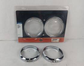 Harley-davidson 68732-05 Genuine 62-up Passing Lamp Chrome Visor Trim Ring Set