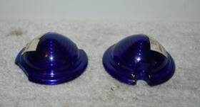 Harley-davidson 728044679296 Bullet Turn Signal Blue Plastic Lens Pair H1