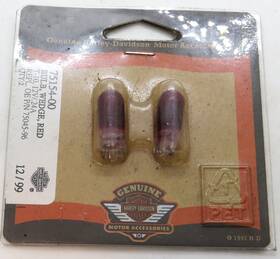 75154-00 Harley-davidson Red Wedge Gauge Light Bulbs Set Of 2 12v/.24a