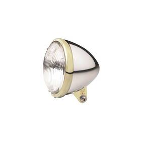 Headwinds P1023115 5 3/4 Inch Chrome Bullet Headlight Housing Brass Ring