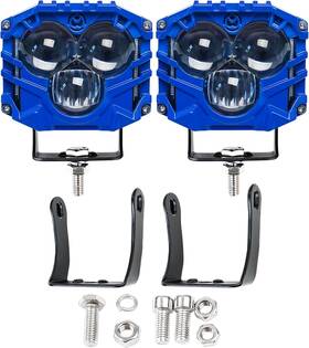 Hengtuaoto 735816365929 2.5inch Led Pod Lights Three-eye 30w Fog/driving/off Road Blue