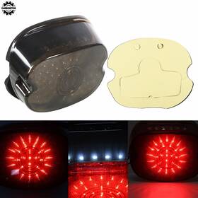 Home-garden-fix Hgf86832 Rear Tail Light Brake Led Smoke For Touring Dyna Glide Softail Sportster New