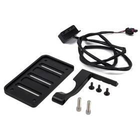 Hoprousa Plt-lit-blk-18 Motorcyle Side Mount License Plate Bracket For 2018 Harley Softail Fatboy Black