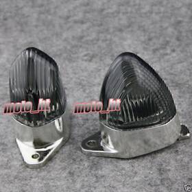 Hukyu 612041743329 Pair Plastic Rear Turn Signal Lenses For Kawasaki Zx6r 2005 2006 Zx10r 2004