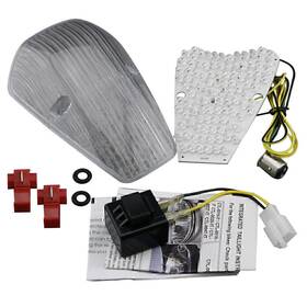 Hukyu 612042338302 Motorcycle Led Taillight Brake Lamp For Honda Vtx1300 Custom Vtx1800 2002 Clear