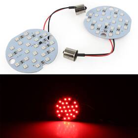 Hukyu 612047542131 Pair Red Led Panel Light Turn Signals Highlight For Harley-davidson 1156 Ba15d