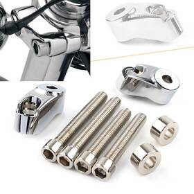 Hukyu 612063699178 Chrome Short Front Turn Signal Mounts 39mm 49mm Forks For Harley Sportster Fxr