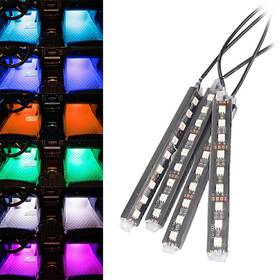 Hukyu 88yf002 12v Rgb Led Interior Atmosphere Light Strip Under Dash Lighting Remote Control