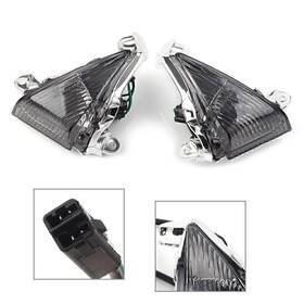 Hukyu Halo-48yf096b Smoke Front Turn Signals Lenses For Kawasaki Zx636/zx6r 2005-2010 Zx14r 2006-11