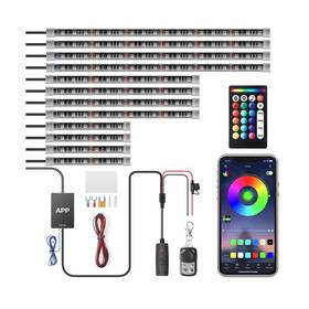 Icicar 889743531343 12pcs Motorcycle Led Underglow Kit Lights App Control Musi