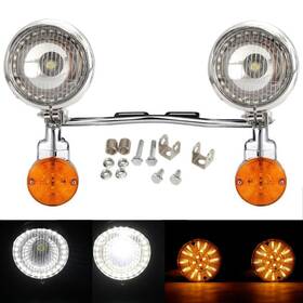 Ironwalls Ac-00-324 Passing Fog Turn Signals Lights Bar For Yamaha Road Star Xv 1600 1700 Silverado