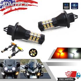 Jdmtech Bau15s-013 Fits For 2008-2018 Kawasaki Concours 14 Switchback Led Front Turn Signal Lights