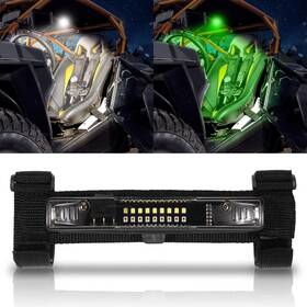 Jiepeng 752259578686 Utv Dome Light Battery Powered Led Bar Universal Roll White/green