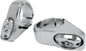 Joker Machine Chrome Led 49mm Fork Mount Turn Signals Harley Dyna Marker Lights
