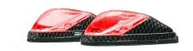 K&s 25-9551 K&s Led Flush-mount Mini Marker Lights Adhesive Mount Carbon/red