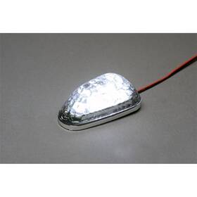 K&s Technologies 25-9704 K&s Led Mini-marker Light Triangle Chrome Wht/clr 6 Leds