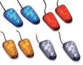 K&s Technologies 25-9734 K&s Led Mini Triangle Marker Lights - Black/clear Lens