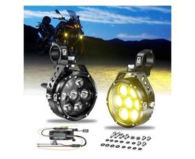 Kewig B0dcvsq37y 4.5 Inch Motorcycle Auxiliary Light 90w Amber White Driving Spotlight Kit