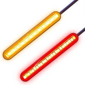 Kinstecks Kys1310-us 2pcs Motorcycle Indicators Flowing Turn Signal Lights Driving Light