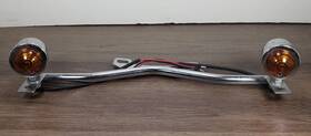 Krator Jbm-900-c Motorcycle Chrome Driving Passing Lamp Spot Light Bar Bracket With Turn Signals