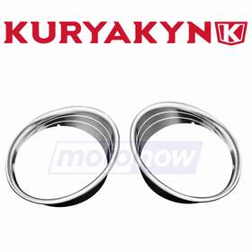Kuryakyn Mn/3ch5 Driving Light Bezels For 2017-2018 Indian Roadmaster Classic - Body Lb
