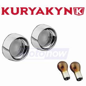 Kuryakyn Mn/s67k Deep Dish Bezels With Amber Lenses For 2010-2019 Honda Vt750c2b Pc