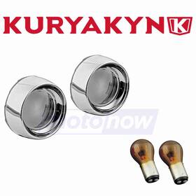 Kuryakyn Mn/w6n8 Deep Dish Bezels With Amber Lenses For 2002-2005 Honda Vtx1800c - Oz
