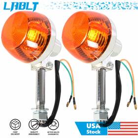 Lablt Om83403oc 2pcs Turn Signal Light 8mm 12v For Honda Ct70 90 Xl100 Cb350 450 750 Cm400