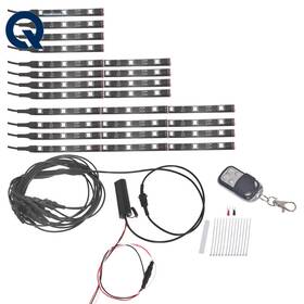 Lablt Qs260992qr 12pcs For Motorcycle Atv Rgb Led Neon Under Glow Light Strip Kit