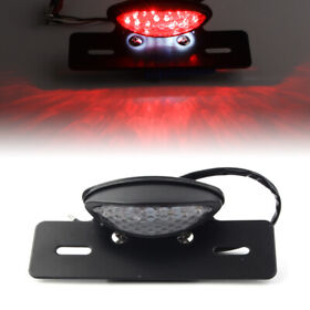Led Rear Brake Tail Light Lamp License Plate Mount For Atv Dirt Bike Cafe Racer