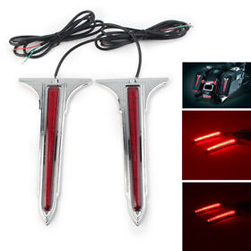 Led Rear Saddlebag Accents Light Red Lens For Harley Touring Street Glide 93-13