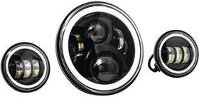 Llc-ilhk-7bh Letric Lighting Co. 7 Inch Led Hdlgt With Pass Blk Halo Indian Black