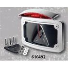 License Hot-shot Harley Taillight Curved Cc610492 Chrome Plate